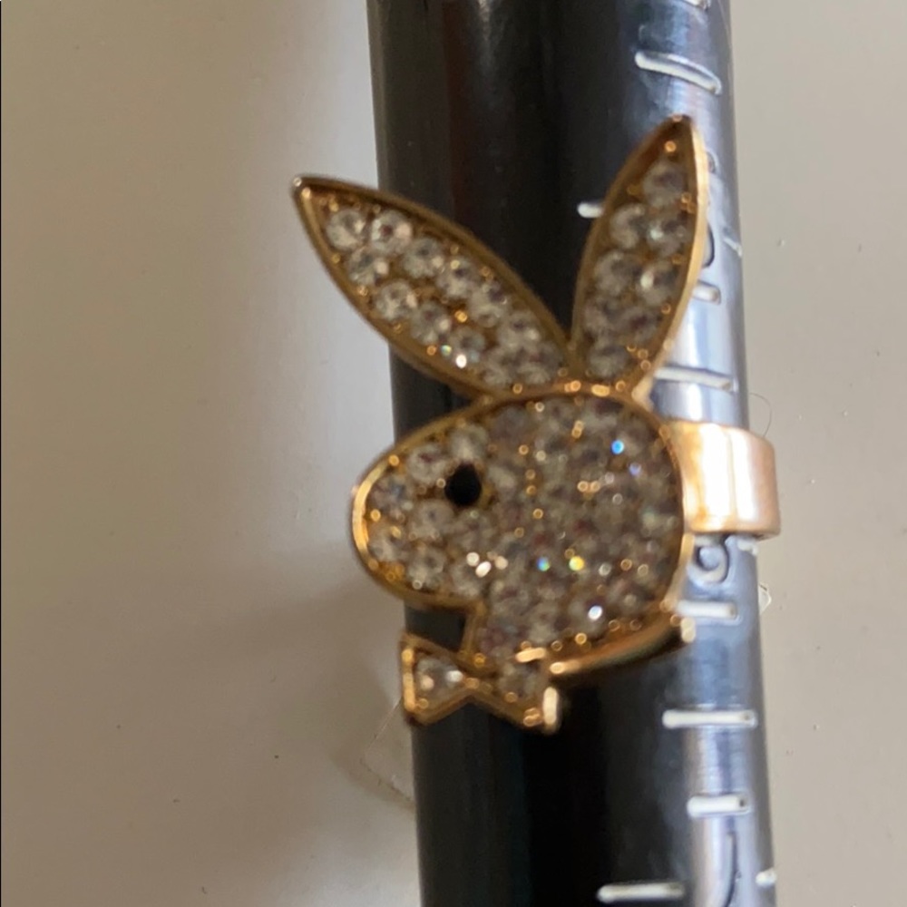 Playboy adjustable ring in gold